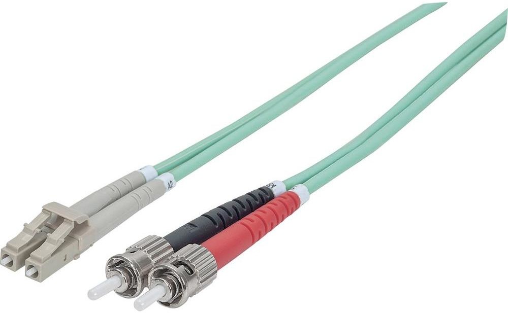 Intellinet Kabel Światłowód 751117 [1x złącze męskie ST 1x złącze męskie LC] 50/125 Multimode OM3 1 m