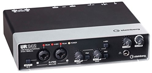 Steinberg UR242 EU USB Audio Interface (192 kHz, D-PRE) dla tabletu iPad w zestawie Midi i/O 45491