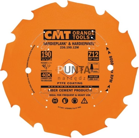 CMT PIŁA DIAMENTOWA DO MATERIAŁÓW ULTRATWARDYCH Art. 236 236.190.04M