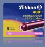 Pelikan NABOJE AtramentOWE 4001 KRÓTKIE TP/6 RÓŻOWE 321075