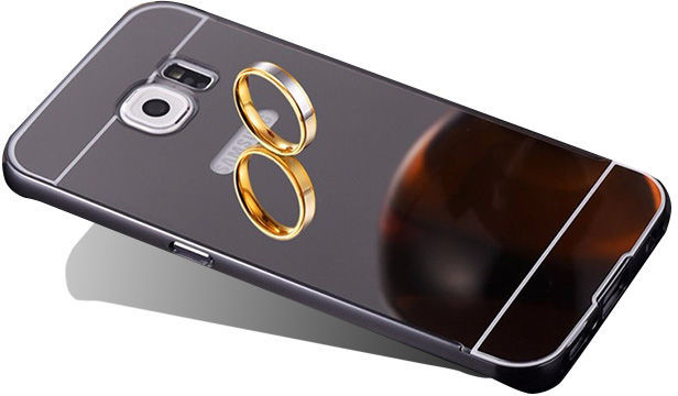 4kom.pl ETUI BUMPER PLECKI MIRROR DO GALAXY S7 Edge Czarne