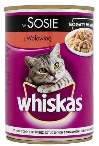 Whiskas Wołowina Puszka 400g 1835