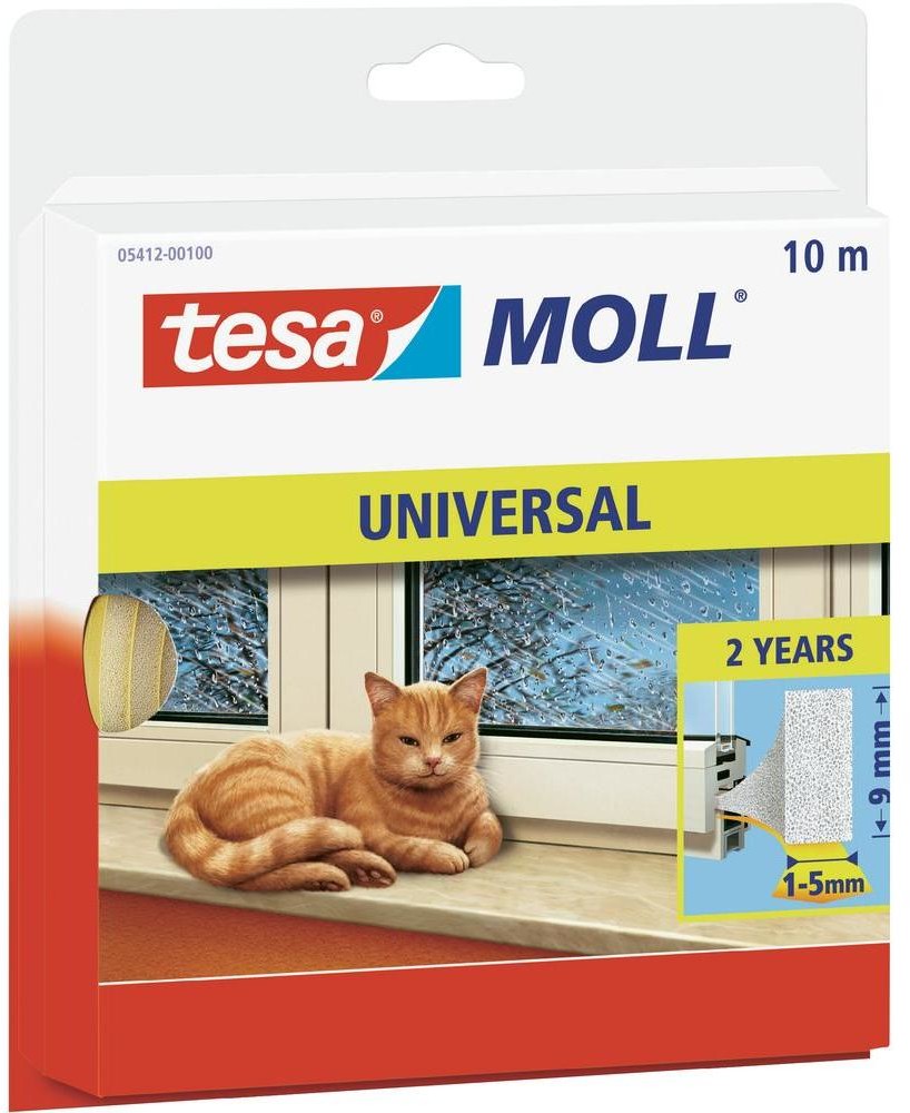 TESA Taśma uszczelniająca Tesamoll Classic DxS) 10 m x 9 mm 05412-00100-00 1 Rolka(ek)