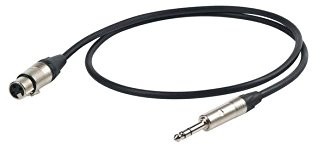 Proel ESO245LU5 esot Eric przewód audio (6,3 mm Jack Stereo na XLR 3-biegunowy, Neutrik-wtyczka, 5 m, NP3 X-hpc250 NC3MXX) Czarny Proel ESO245LU5