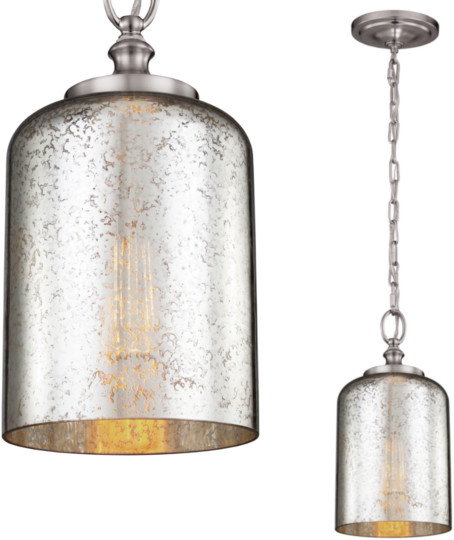 Elstead Lighting LAMPA wisząca FE/HOUNSLOW/P BS FEISS metalowa OPRAWA Zwis stal szczotkow