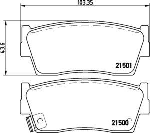 BREMBO Zestaw klocków hamulcowych, hamulce tarczowe P 79 006