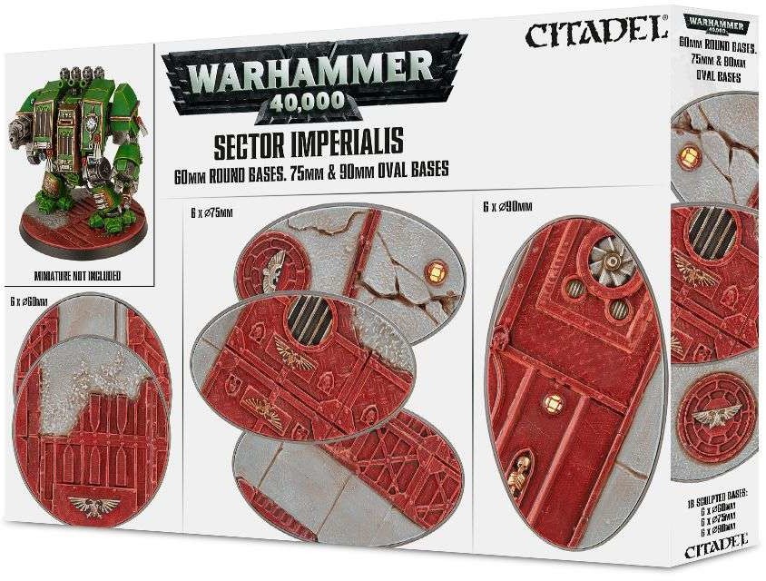 Games Workshop S/imperialis: 60mm Rd+75/90mm Oval Bases (66-93) 99120199041