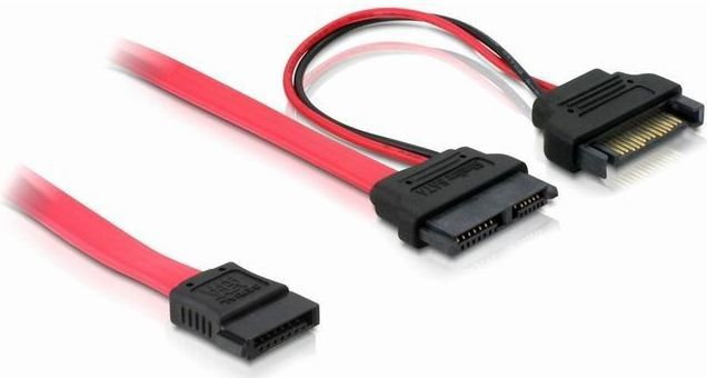 Delock Kabel do dysku SLIMLINE(F)+ZASIL SATA (SATA)->SATA(F) - 84418