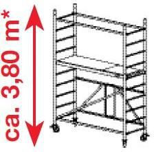 Krause Rusztowanie jezdne składane, aluminiowe ProTec XS 3.8m robocza