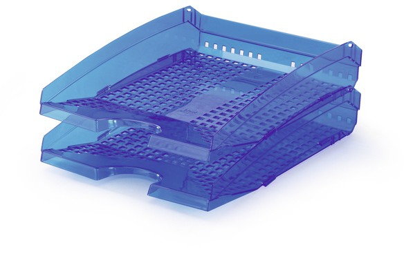 Durable Półka na dokumenty Trend ażurowa transparentna niebieska 1701626540