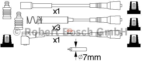 BOSCH Przewody zapłonowe - zestaw 0 986 356 801