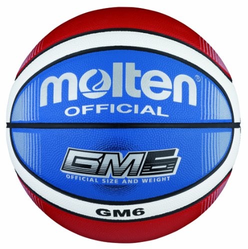 Molten Bgmx6-C Piłka Do Koszykówki, Czerwono-Biało-Czerwona, Rozmiar 6