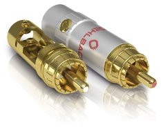 Oehlbach OEHLBACH XXL Silicon Evolution przekrój poprzeczny Wysokiej klasy wtyczka cinch na przewody do ram o grubości do 11,00 MM Złota 4003635041796