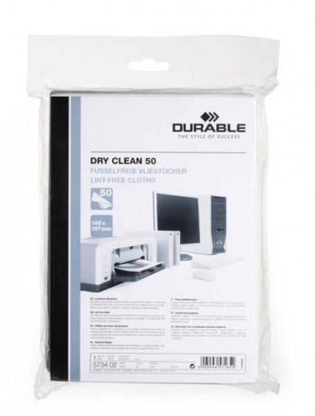 Durable Ściereczki czyszczące suche bezpyłowe 50szt. 5734-02