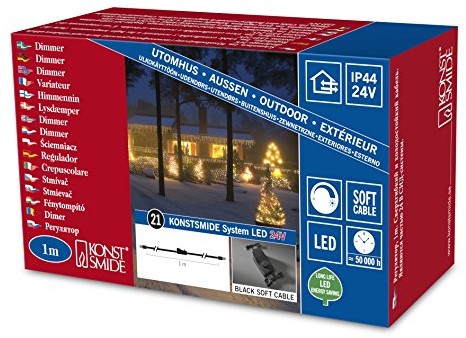 Konstsmide 4606 007 ściemniacz LED Hightech system//Na zewnątrz (IP44)/czarny przewód