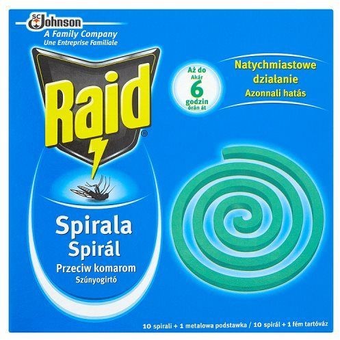 Raid, spirala przeciw komarom 10szt.