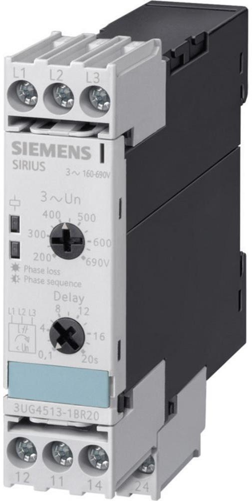 Siemens Przekaźnik 3UG4513-1BR20 3UG4513-1BR20 3UG4513-1BR20 Przekaźnik monitorujacy do trójfazowych napięć sieciowych Zawartość 1 szt