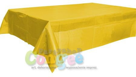 TAM Obrus foliowy żółty - 120 x 140 cm - 1 szt.