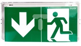 AWEX Oprawa awaryjna EXIT LED 1W 130lm 1h dwuzadaniowa AT biała + PU31 ETE/1W/B/1/SA/AT/WH AWEX 0001-00010-93673