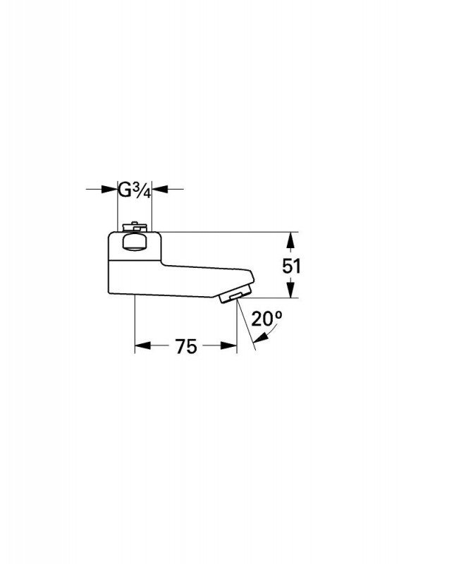 Grohe Grohtherm 2000 Special Wylewka obrotowa 7,5 cm chrom 13460000