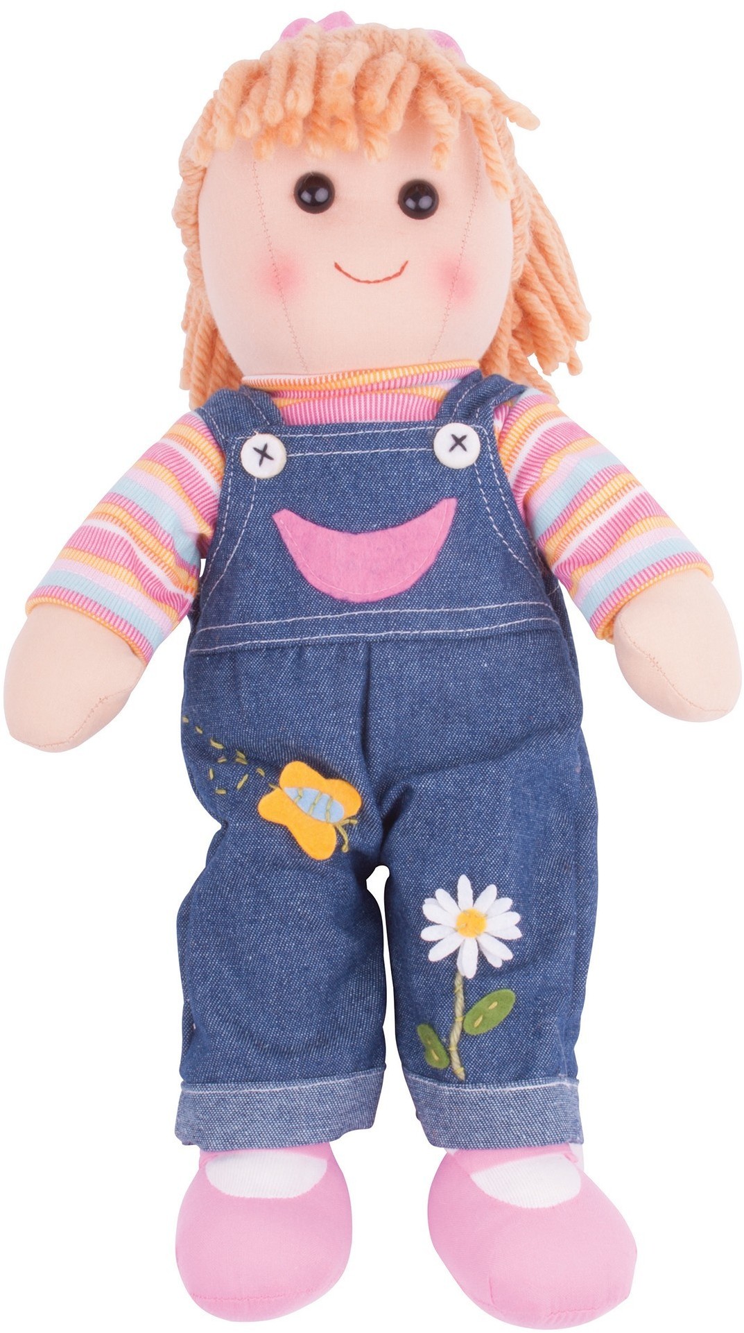 Bigjigs Toys Lalka Penny ogrodniczki dżinsowe