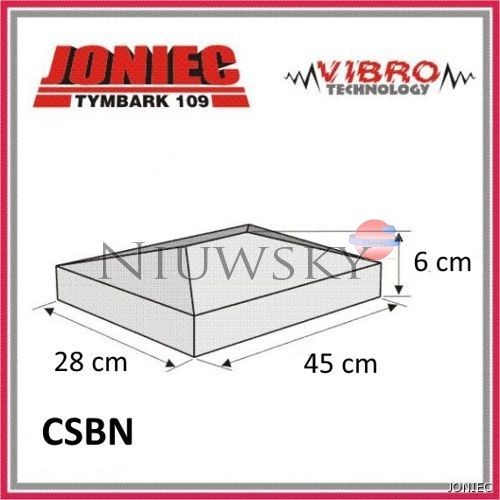 Joniec Daszek na słupek CSBN 45x28x6 (gorc L) kolor czarny / Daszek na słupek CSBN 45x28x6 (gorc L) czarny /