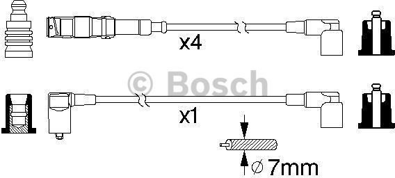 Bosch Zestaw przewodów zapłonowych 0 986 356 333