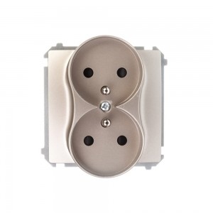 Kontakt Simon Simon Basic Gniazdo podwójne z/u 16A IP20 z przesłoną torów satynowe BMGZ2Mz.01/29 WMUW-00211M-H011 0001-00000-25413 [4349205]