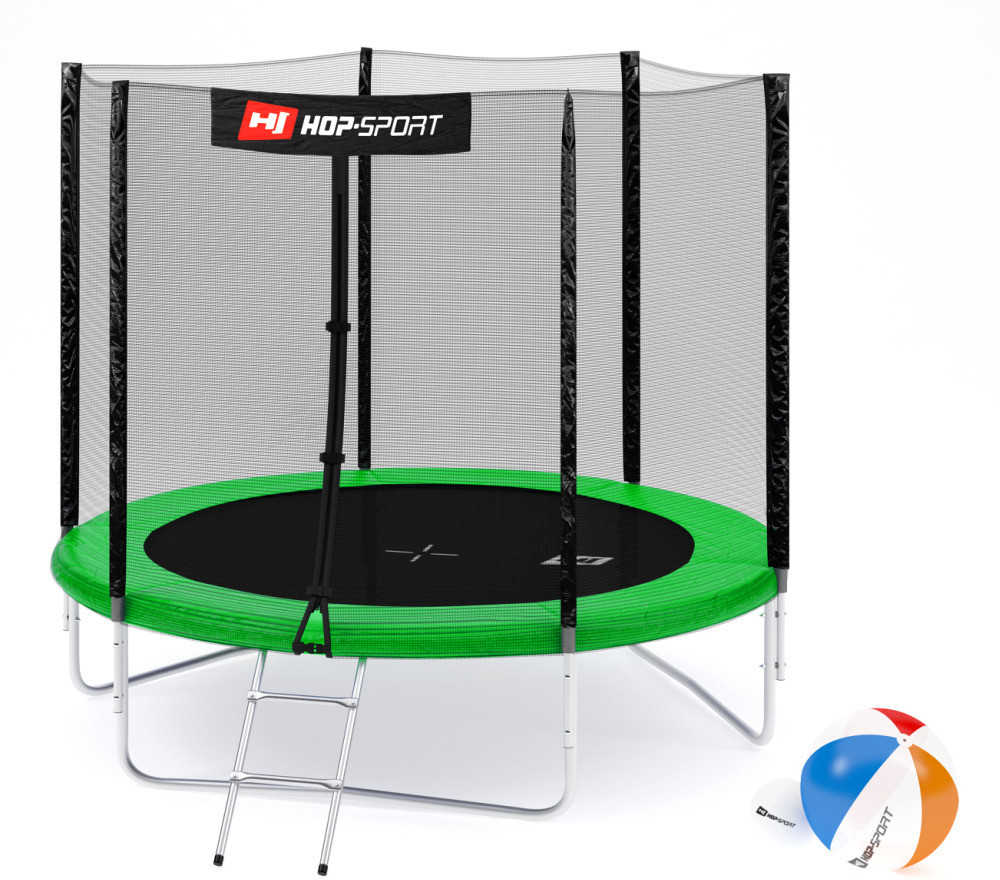 Hop-Sport Trampolina ogrodowa z siatką zewnętrzną 8ft 244cm HS-T08A HS-T08A/ZIELONA