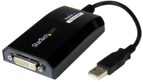 STARTECH.COM StarTech. com USB Video Adapter  zewnętrzny Multi Monitor na karcie graficznej dla komputerów PC i Mac  1920 X 1200 czarny USB2DVIPRO2
