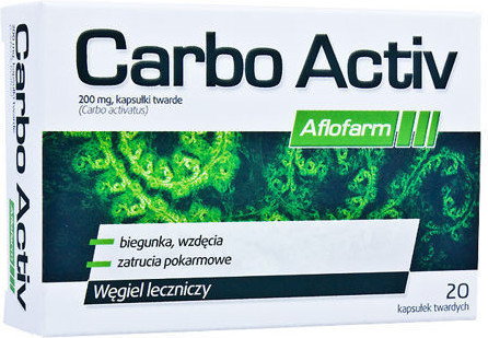 Aflofarm CARBO ACTIV węgiel leczniczy 20 szt.