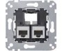 Schneider MERTEN MECHANIZM GNIAZDA KOMPUTEROWEGO PODWÓJNEGO RJ45 KAT.5E F/STP MERTEN MTN4575-0012