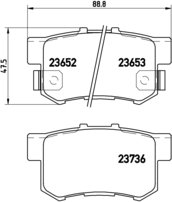 BREMBO Zestaw klocków hamulcowych, hamulce tarczowe P 28 039
