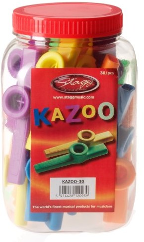 Stagg 12100 gwizdki Kazoo, kolorowe KAZOO30MIX