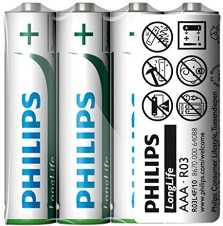 Фото - Акумулятор / батарейка Philips Bateria R03 AAA LONGLIF E 4szt. 