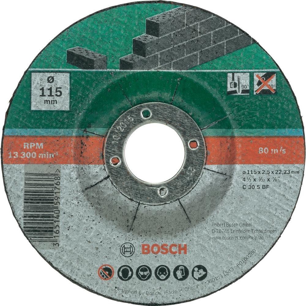 Bosch Zestaw tarcz tnących wygiętych kamień 5-częściowy 2609256334 Średnica 115 mm 5 szt