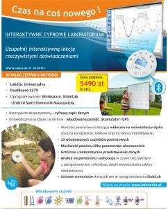 Globisens Interaktywne Laboratorium Cyfrowe, Tablica interaktywna + labdisc uniw