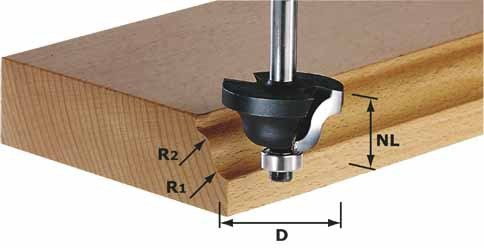 Festool frez dwupromieniowy, HW z trzpieniem 8 mm HW S8 D31,7/R4/R4 (491029)
