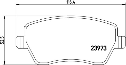 BREMBO Zestaw klocków hamulcowych, hamulce tarczowe P 68 033