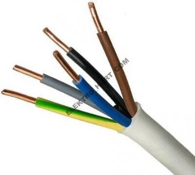 Elektrokabel Przewód instalacyjny okrągły 450/750V YDY 5x6