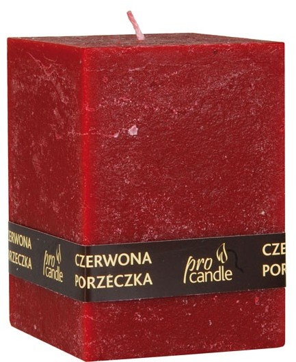 Pro Candle wieca zapachowa ProCandle 736005 / prostopadłościan / czerwona porzeczka