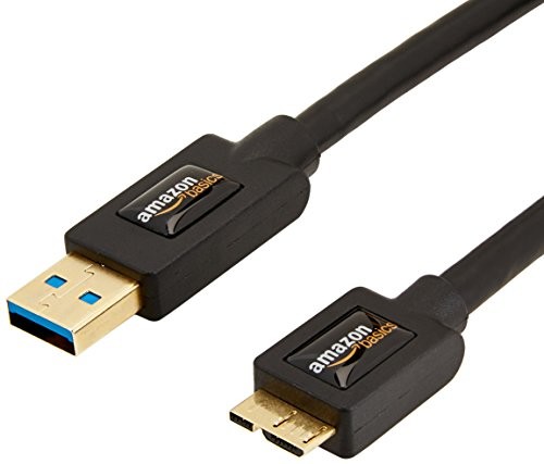 AmazonBasics kabel USB 3.0 (wtyk A męski na micro B), 1,8 m m Z25K