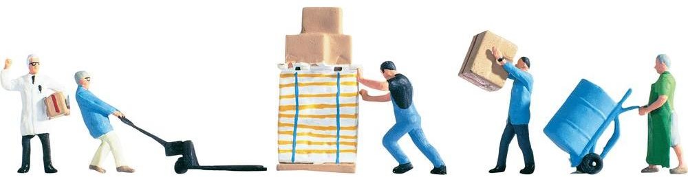 NOCH Figurki magazynierów 15038 skala H0 malowane 5 szt