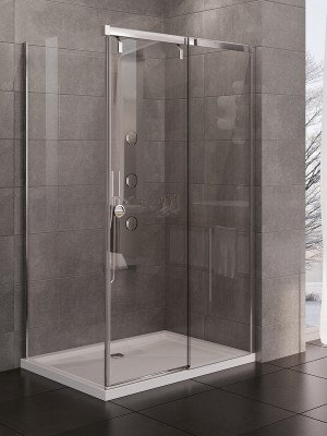 New Trendy Porta 100x90 prawa profil chrom szkło przejrzyste EXK-1046/EXK-1110
