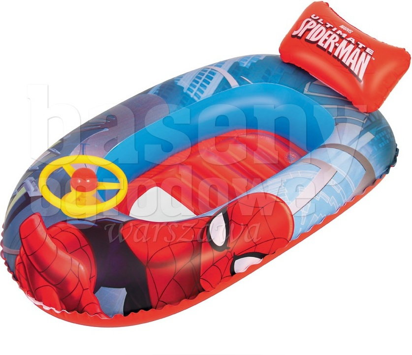 Bestway Pontony plażowy z kierownicą Spiderman 112 x 70 cm 98009