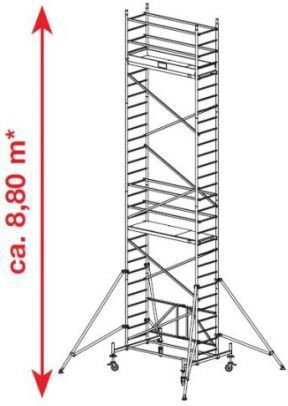 Krause Rusztowanie jezdne składane, aluminiowe ProTec XS 8.8m robocza