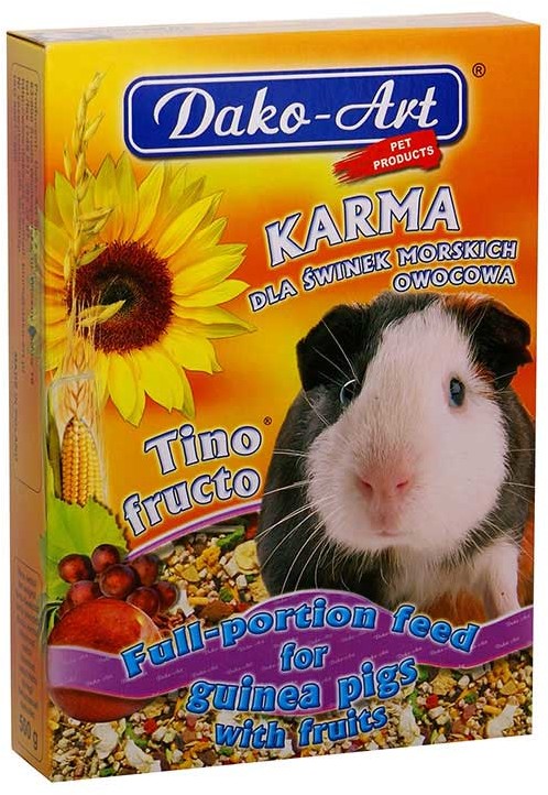 Dako-Art Tino Fructo pełnowartościowy pokarm dla świnek morskich 500g