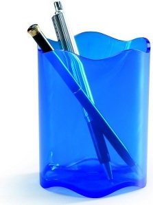 Durable Pojemnik na długopisy TREND transparentny niebieski DU126-1