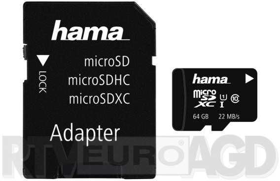 Hama microSDXC Class 10 64GB + adapter (001080770000)