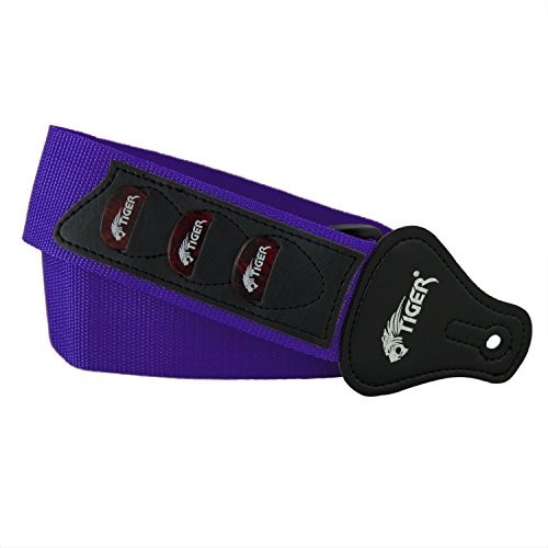 Tiger stp4-PU plektren gitara pasek  fioletowy STP4-PU